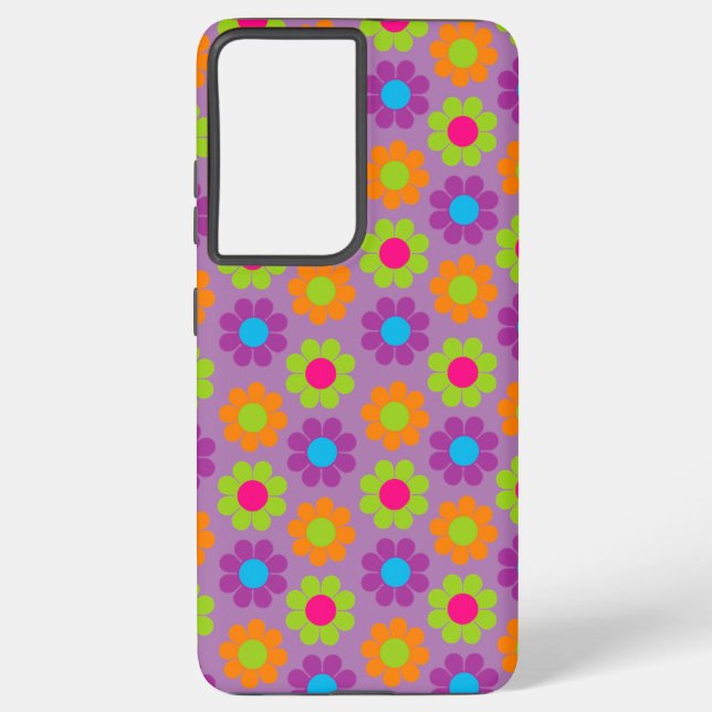 Customisable Flower Power Samsung Galaxy S21 Ultra Case (Back)