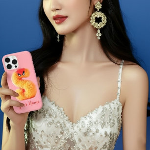 Customisable Fluffy Monster S Initial iPhone 16 Pro Max Case