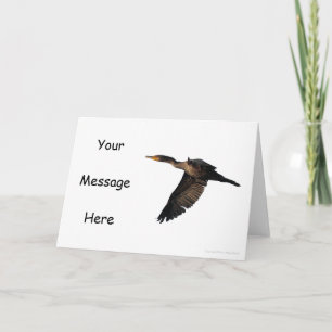 Customisable Flying Cormorant 1 Greeting Card