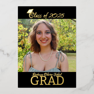 Customisable Foil Graduation Invitation