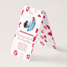Customisable Folded Veterinarian Business Card