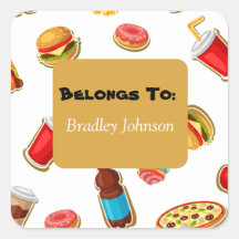 Customisable Food Theme Belongs To Sticker Pack