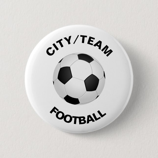 Customisable Football 6 Cm Round Badge (Front)