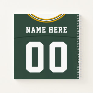 Customisable Football Jersey Notebook Template