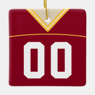 Customisable Football Lacrosse Jersey Ornament