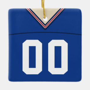 Customisable Football Lacrosse Jersey Ornament