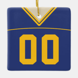 Customisable Football Lacrosse Jersey Ornament