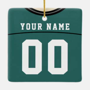 Customisable Football Lacrosse Jersey Ornament