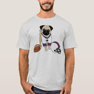 Customisable Football Pug T-Shirt