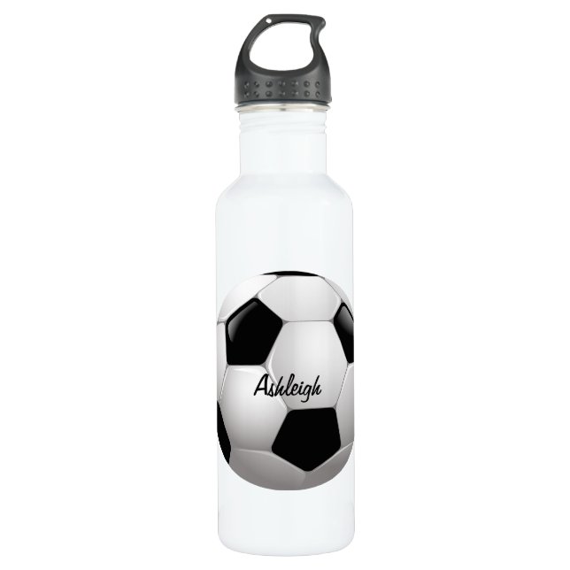 Customisable Football Soccer Ball 710 Ml Water Bottle (Front)