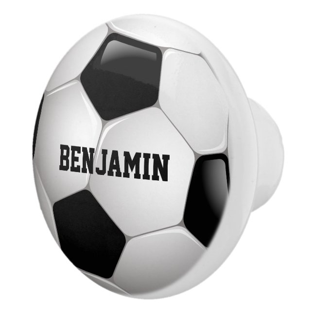 Customisable Football Soccer Ball Ceramic Knob (Right)