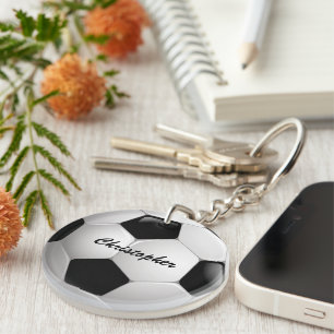 Customisable Football Soccer Ball Key Ring