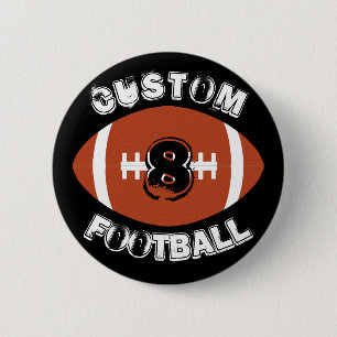 Customisable Football Team Name/Text Sports Fan 6 Cm Round Badge