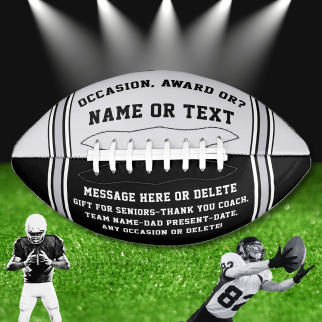 Customisable Footballs. Great for ANY OCCASION, Football (Custom Printed Football. Great Football Coach Gifts. Football Senior Night Gift Ideas. Footballs.)