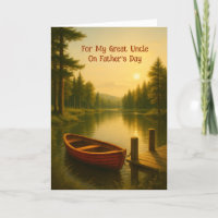 Customisable for Father’s Day Red Boat by the Pond
