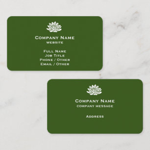 Customisable Forest Green Business Card