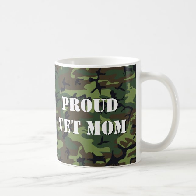Customisable Forest Green Camouflage Pattern Mug (Right)