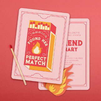 Customisable "Found Her Match" Bachelorette Party Invitation