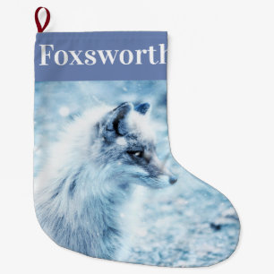 Customisable Fox Large Christmas Stocking