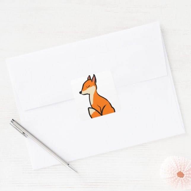 Customisable Fox Sticker (Envelope)