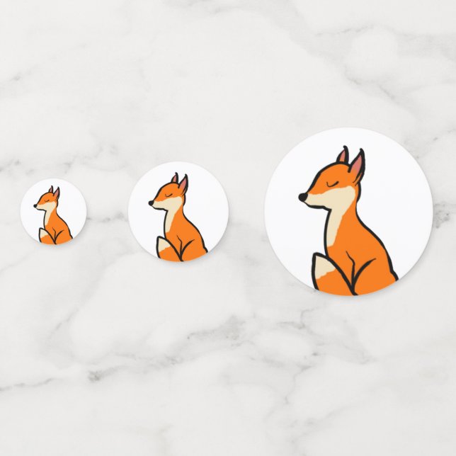 Customisable Fox Table Confetti (Fronts)