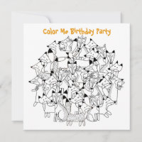 *~* Customisable FOXY FOXES COLOR ME Birthday