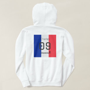Customisable France Flag Soccer Personalised  Hoodie