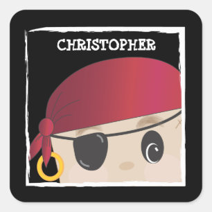 Customisable Friendly Pirate Sticker