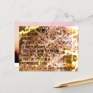 Customisable Friendship Quote - Charlotte's Web Postcard