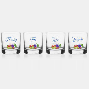 Customisable Fruit Themed Drinkware Set Whiskey Glass