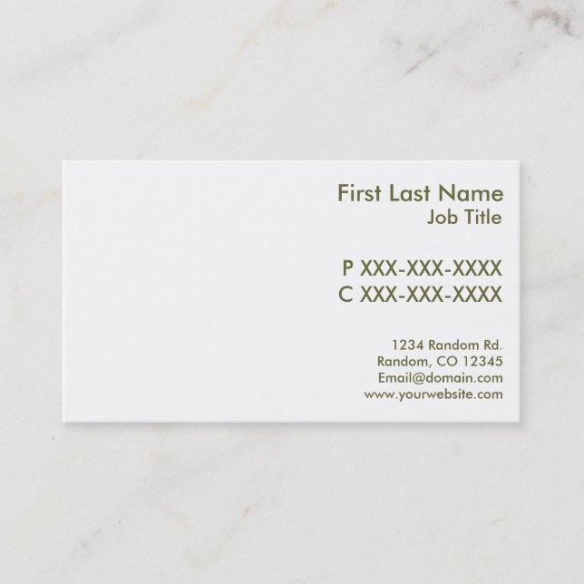 Customisable fruit vegetable medley business cards (Front)