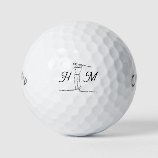 Customisable Fun Birthday Father's Day Gift  Golf Balls (Front)