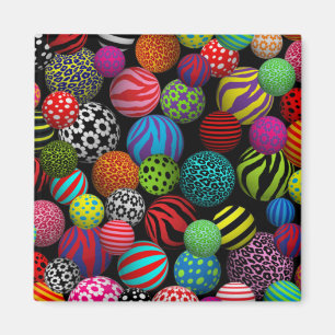 Customisable Fun & Colourful Balls Magnet