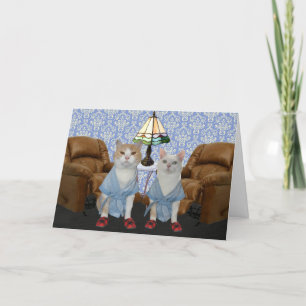 Customisable Funny Cats Anniversary Card