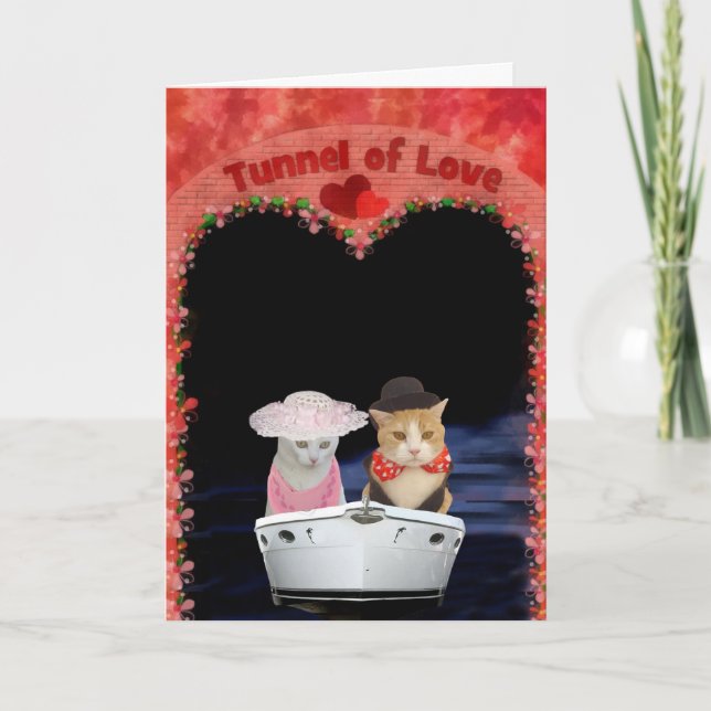Customisable Funny Cats Holiday Card (Front)