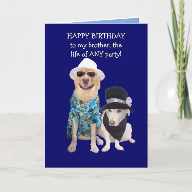Customisable Funny Dog/Lab Birthday Card (Front)