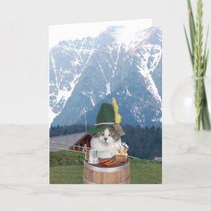 Customisable Funny German Cat/Kitty Card