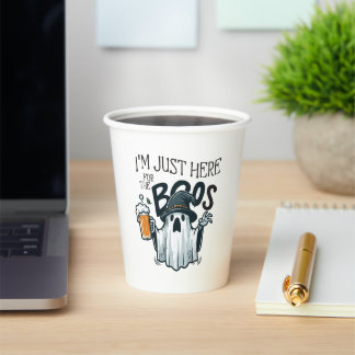Customisable Funny Halloween beer drinkware Paper Cups