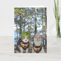 Customisable Funny Hunter Cats/Kitties Anniversary