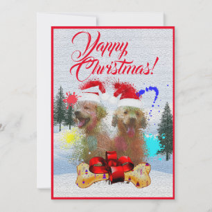 Customisable Funny Labrador Yappy Christmas Card