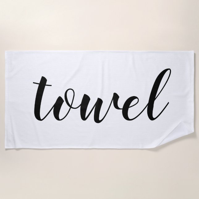 Customisable Funny Literal Word Beach Towel (Front)