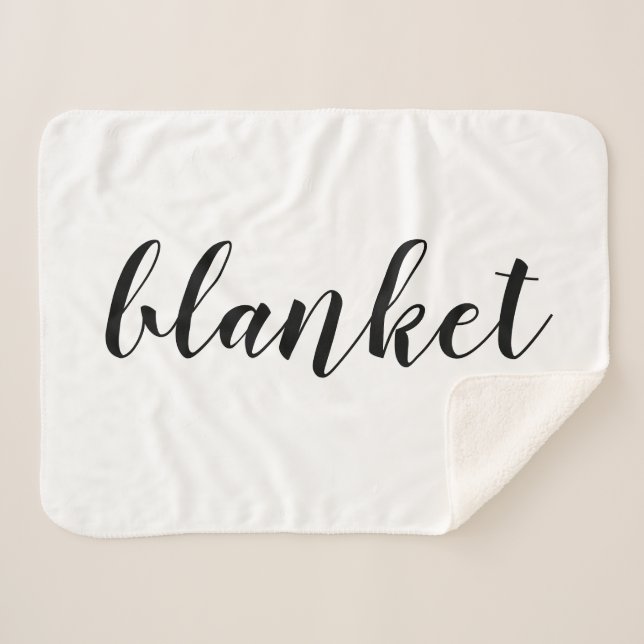 Customisable Funny Literal Word Sherpa Blanket (Front (Horizontal))
