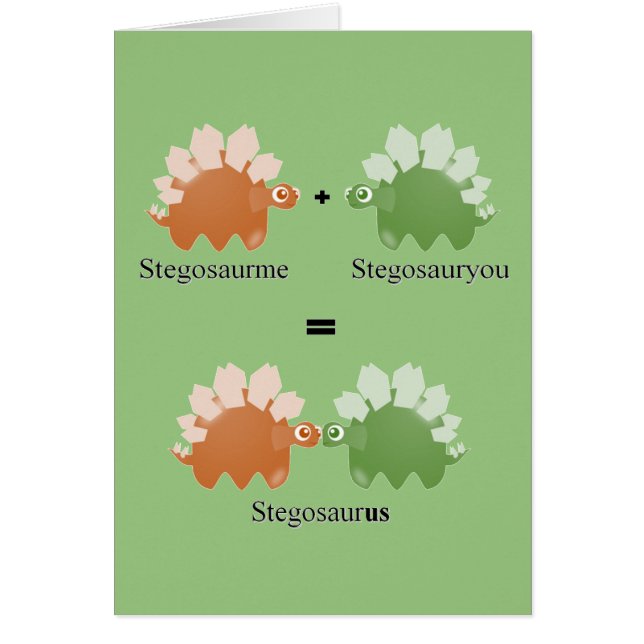 Customisable funny stegosaurus card (Front)