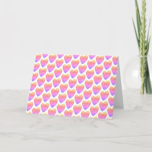Customisable Funny Sure Why Not Candy Heart Card (Front)