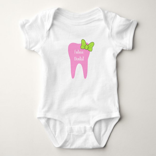 Customisable "Future Dentist" Baby Outfit Bodysuit (Front)