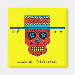 Customisable Gaucho Sugar Skulls Magnet