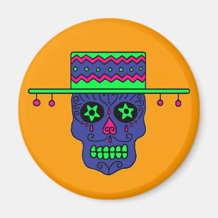 Customisable Gaucho Sugar Skulls Magnet