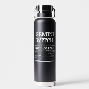 Customisable Gemini Gift Zodiac Astrology Witchy Water Bottle