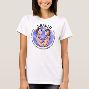 Customisable Gemini traits with Cute Cartoon Twins T-Shirt