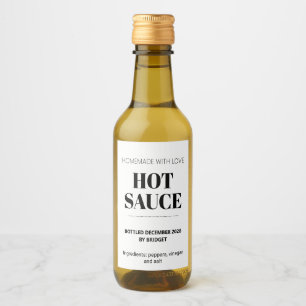 Customisable Generic Hot Sauce  Wine Label